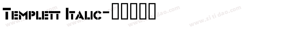 Templett Italic字体转换